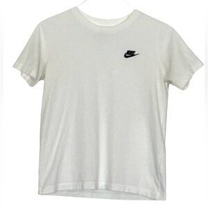 Nike Kids' Sportswear Embroidered Futura T-Shirt in White (Size XL)